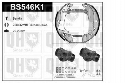 QUINTON HAZELL bs546k1 -  Комплект тормозов, барабанный тормозной механизм